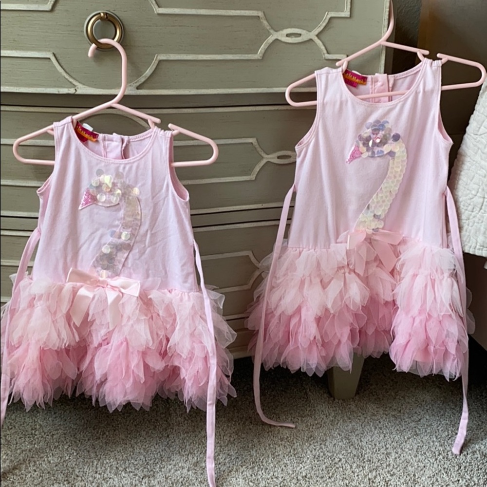 Kate Mack 🦩Sister flamingo dresses set